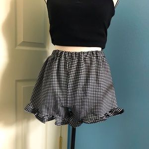 High Waisted Gingham Shorts